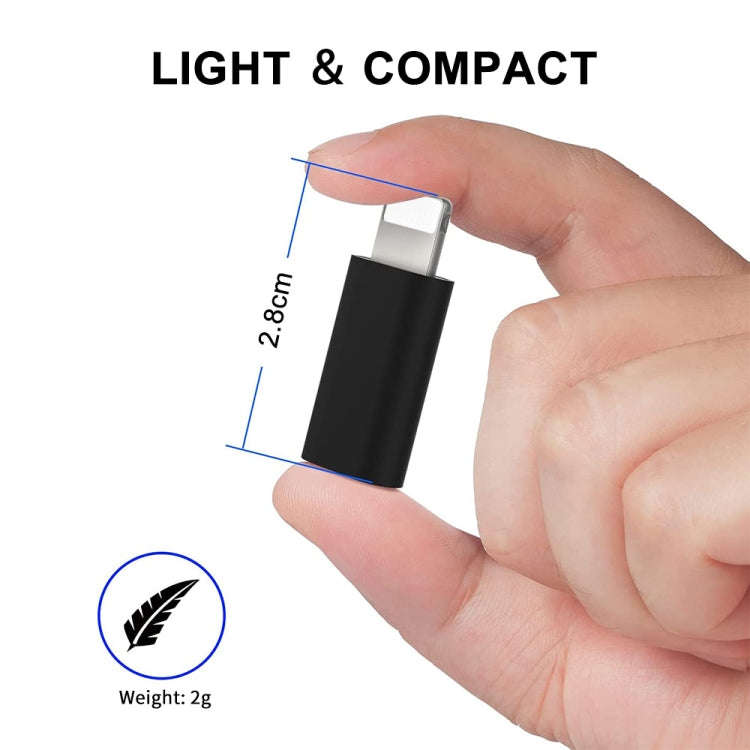 ENKAY Hat-Prince HC-6 Mini ABS USB-C / Type-C 3.1 to 8 Pin Port Connector Adapter(White), Black, ...