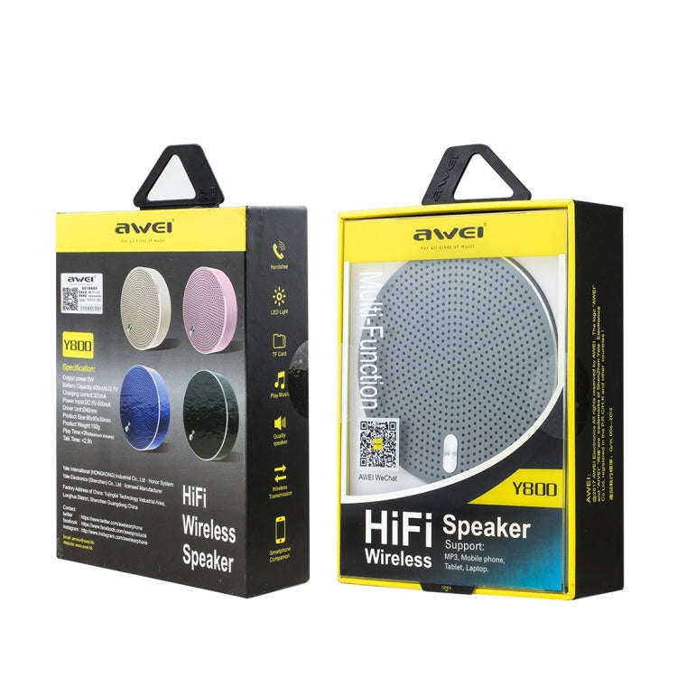 awei Y800 Mini Portable Wireless Bluetooth Speaker Noise Reduction Mic, Support TF Card, Y800