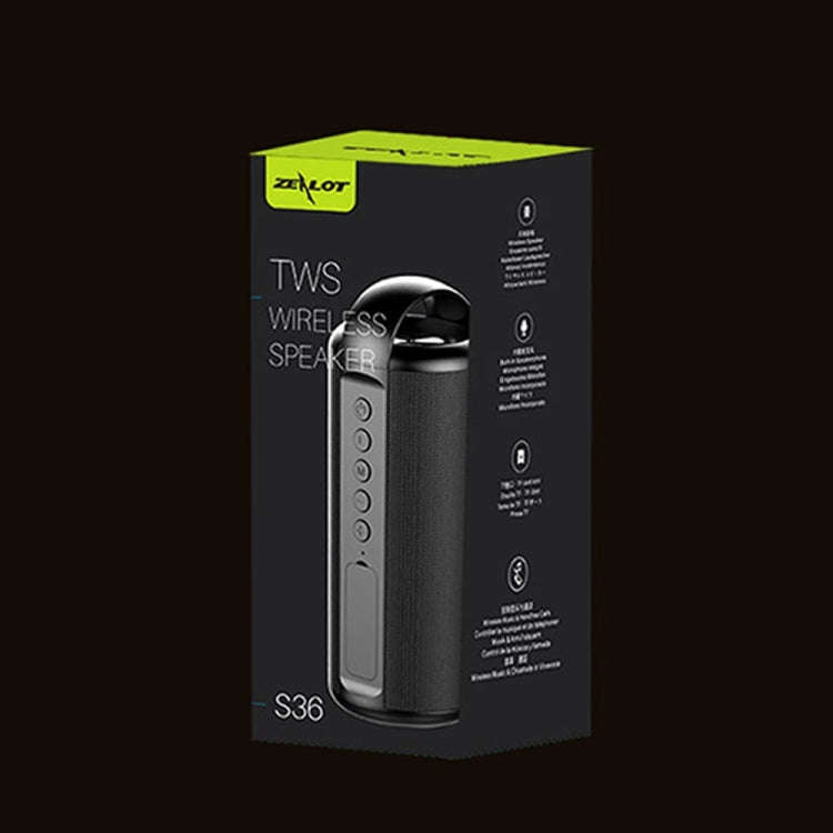 ZEALOT S36 Portable Heavy Bass Wireless Bluetooth Speaker with Built-in Mic, Support Hands-Free C...