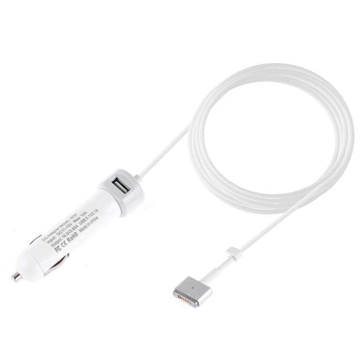 60W 5.1V 2.1A USB Interface Car Charger with 16.5V 3.65A T MagSafe 2 Interface Data Cable, 16.5V ...