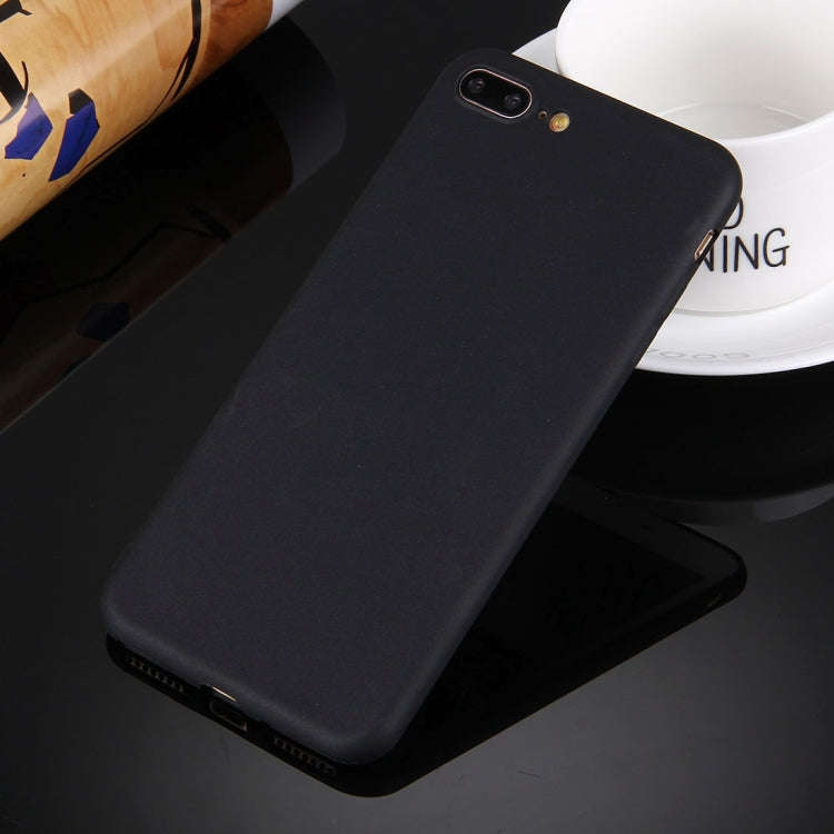 For iPhone 8 Plus & 7 Plus   Solid Color TPU Protective Case Without Round Hole