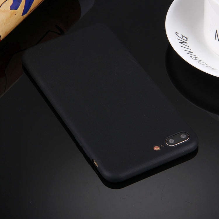 For iPhone 8 Plus & 7 Plus   Solid Color TPU Protective Case Without Round Hole