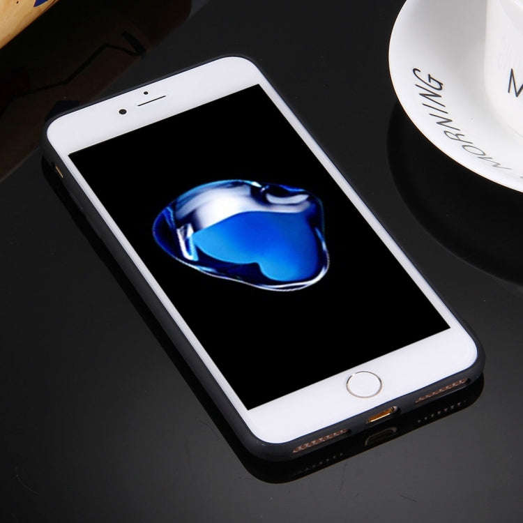 For iPhone 8 Plus & 7 Plus   Solid Color TPU Protective Case Without Round Hole