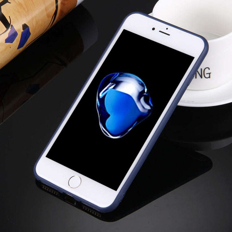For iPhone 8 Plus & 7 Plus   Solid Color TPU Protective Case Without Round Hole