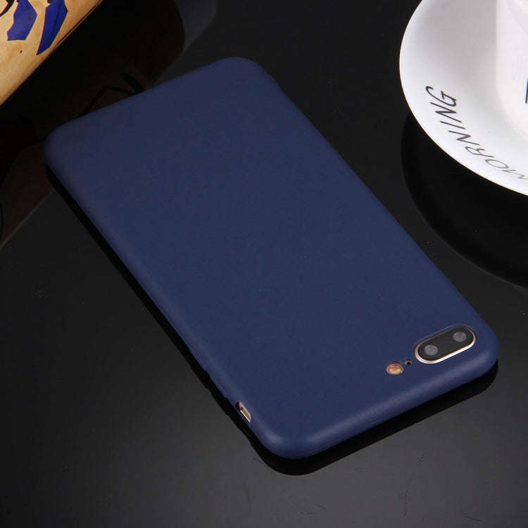 For iPhone 8 Plus & 7 Plus   Solid Color TPU Protective Case Without Round Hole