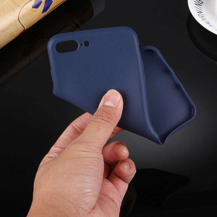 For iPhone 8 Plus & 7 Plus   Solid Color TPU Protective Case Without Round Hole