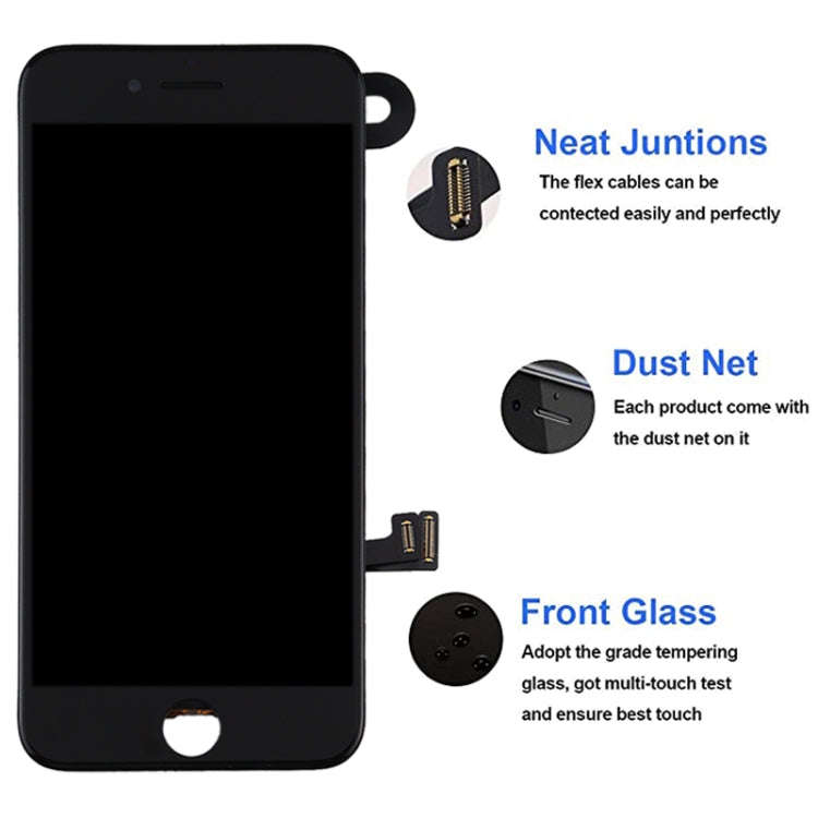 LCD Screen include Front Camera for iPhone 7 Plus, i7 Plus Black with Camera, i7 Plus White with ...