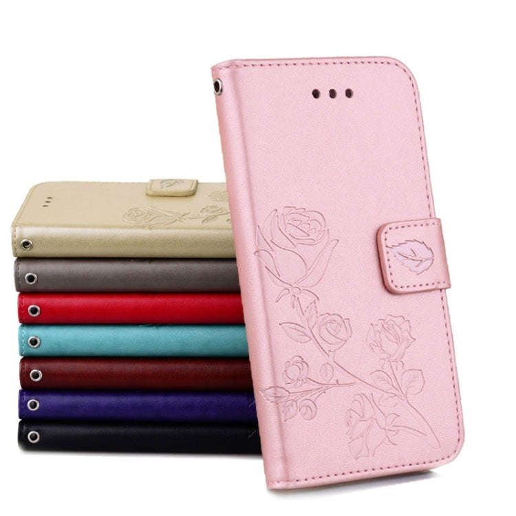 Fro iPhone 8 Plus & 7 Plus   Roses Pressed Flowers Pattern Flip Leather Case with Holder & Card S...