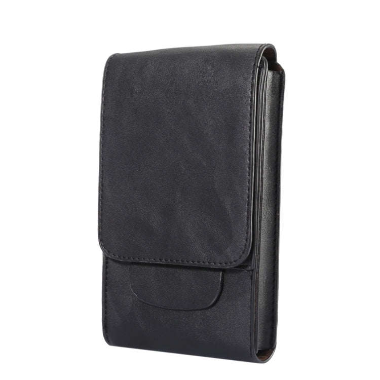 6.3 inch and Below Universal Crazy Horse Texture 3 Pouches Vertical Flip Leather Case with Belt H...