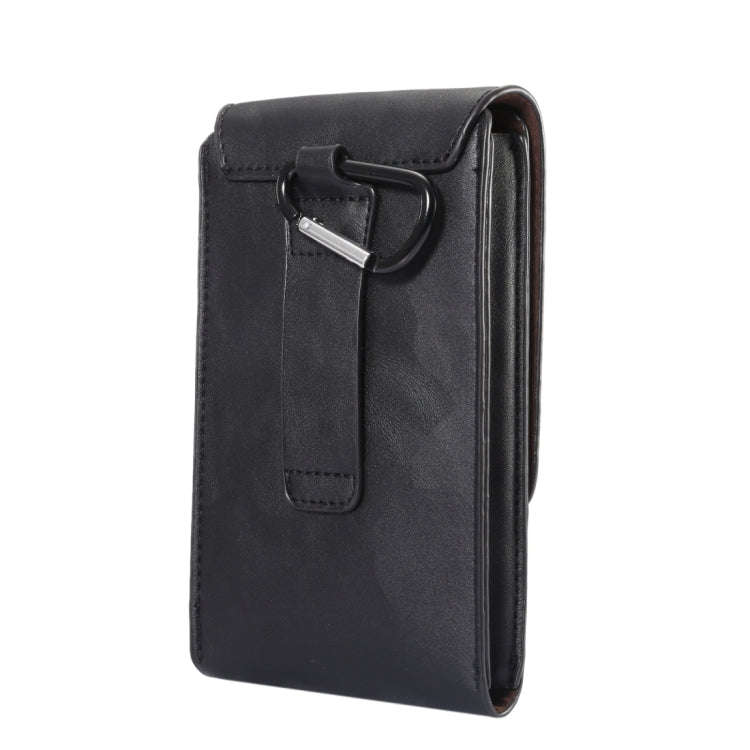 6.3 inch and Below Universal Crazy Horse Texture 3 Pouches Vertical Flip Leather Case with Belt H...