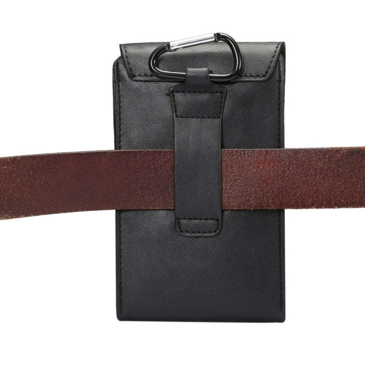 6.3 inch and Below Universal Crazy Horse Texture 3 Pouches Vertical Flip Leather Case with Belt H...