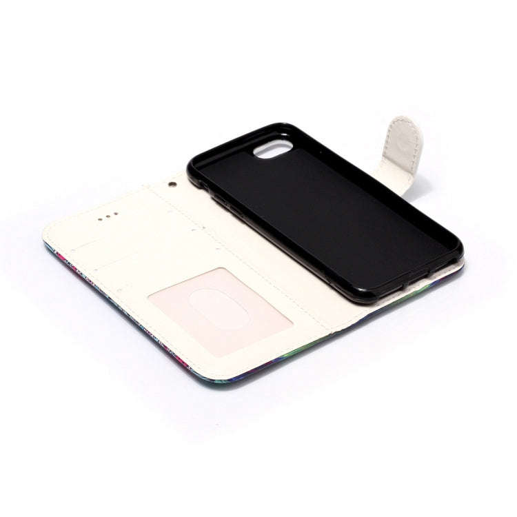 For iPhone 8 & 7 Embossed Horizontal Flip Leather Case with Holder & Card Slots & Wallet & Photo ...