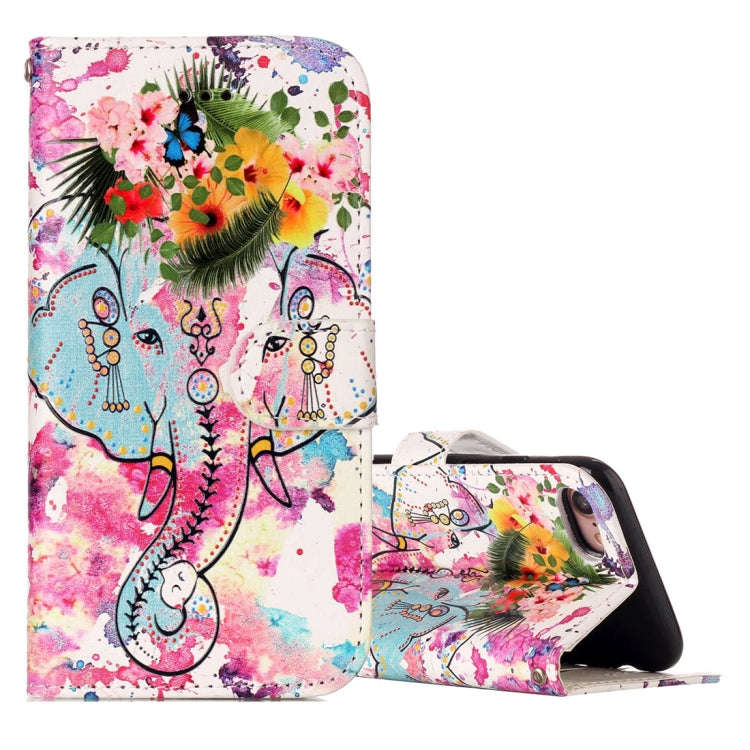 For iPhone 8 & 7 Embossed Horizontal Flip Leather Case with Holder & Card Slots & Wallet & Photo ...