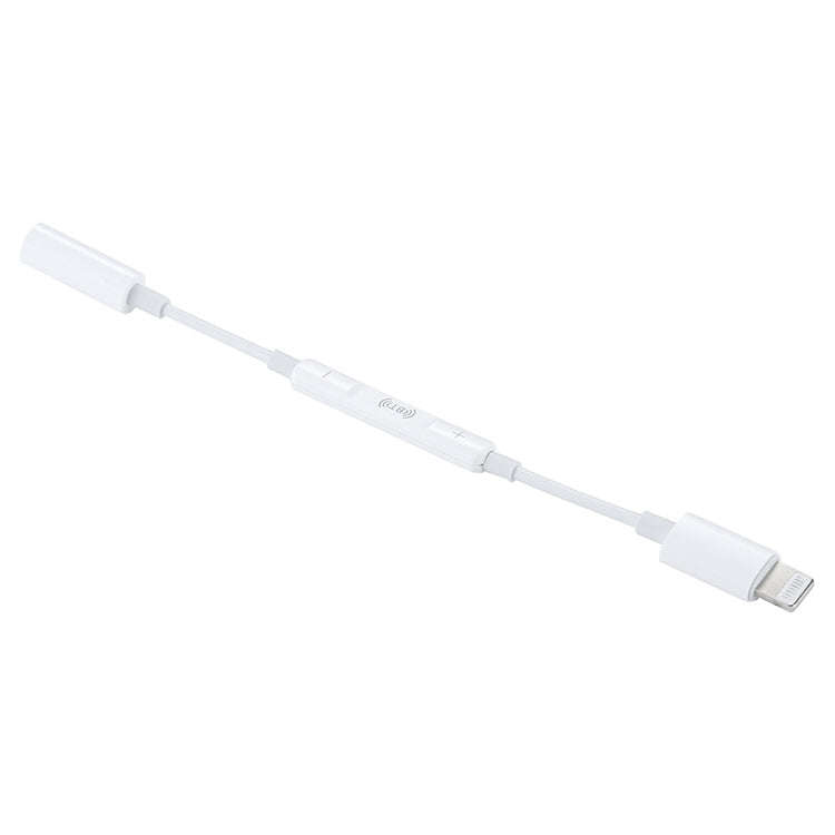 8 Pin Male to 3.5mm Female Headphone Jack Wire Control Bluetooth Audio Adapter, Support Music, Ca...