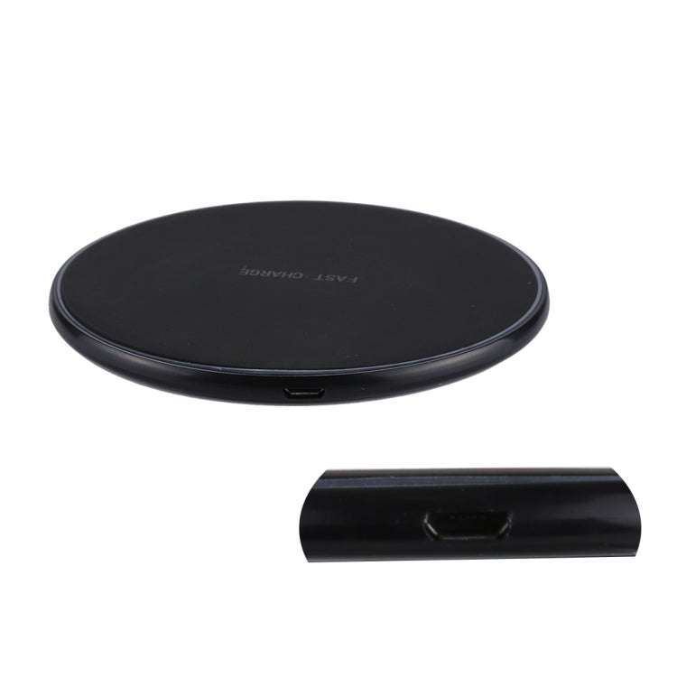 DC 9V 1.67A / 5V 1A Universal Round Shape Qi Standard Fast Wireless Charger with Indicator Light,...