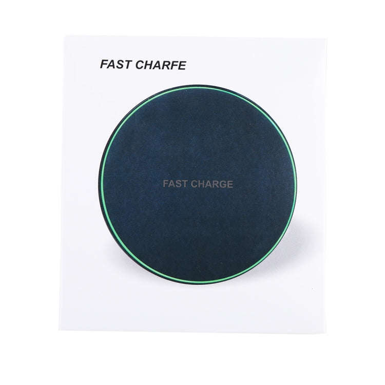 DC 9V 1.67A / 5V 1A Universal Round Shape Qi Standard Fast Wireless Charger with Indicator Light,...