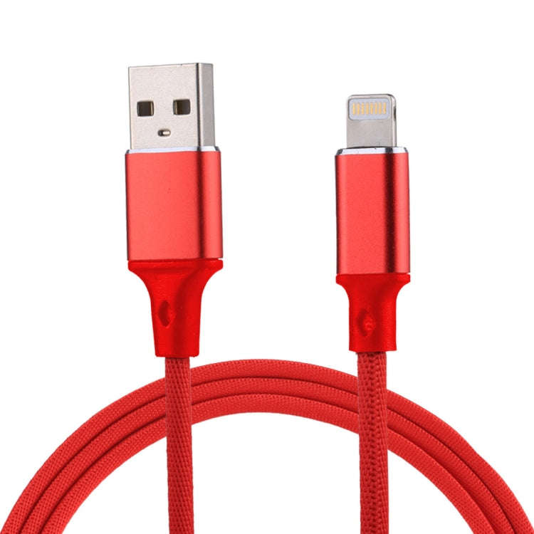 1m 2A USB to 8 Pin Nylon Weave Style Data Sync Charging Cable, 8 Pin Pink, 8 Pin Blue, 8 Pin Red,...