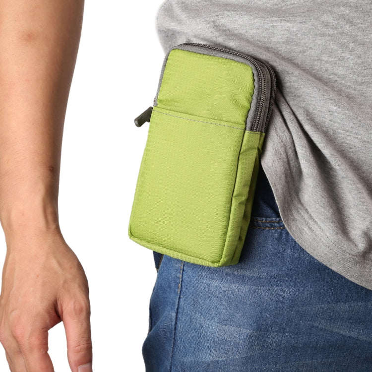 Multi-function Casual Sport Mobile Phone Double Zipper Waist Pack Diagonal Bag for 6.9 Inch or Be...