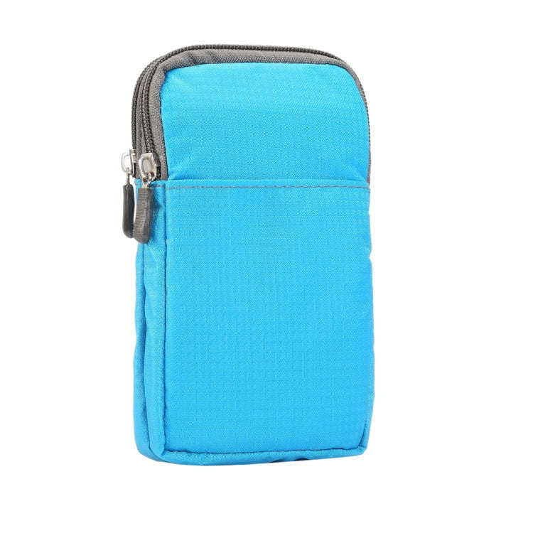 Multi-function Casual Sport Mobile Phone Double Zipper Waist Pack Diagonal Bag for 6.9 Inch or Be...