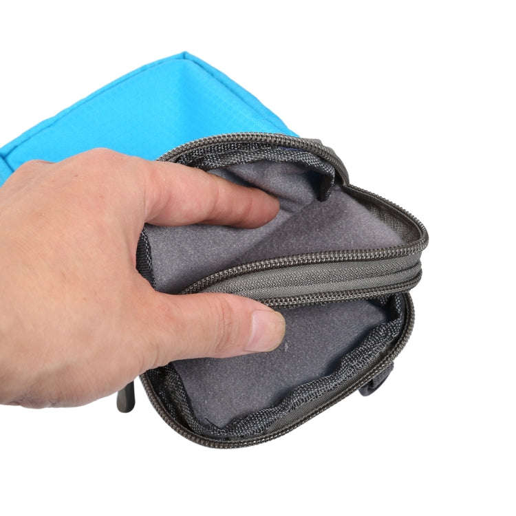 Multi-function Casual Sport Mobile Phone Double Zipper Waist Pack Diagonal Bag for 6.9 Inch or Be...