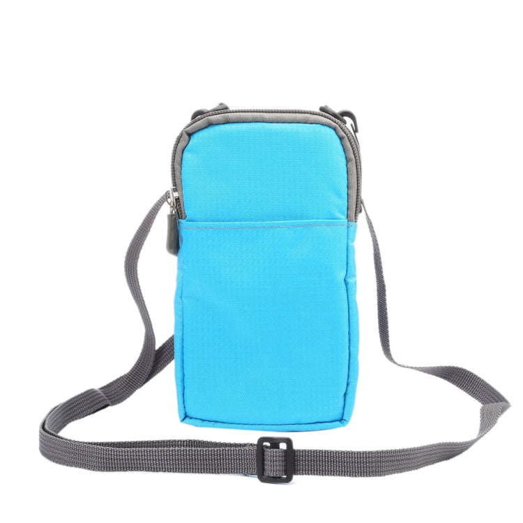 Multi-function Casual Sport Mobile Phone Double Zipper Waist Pack Diagonal Bag for 6.9 Inch or Be...
