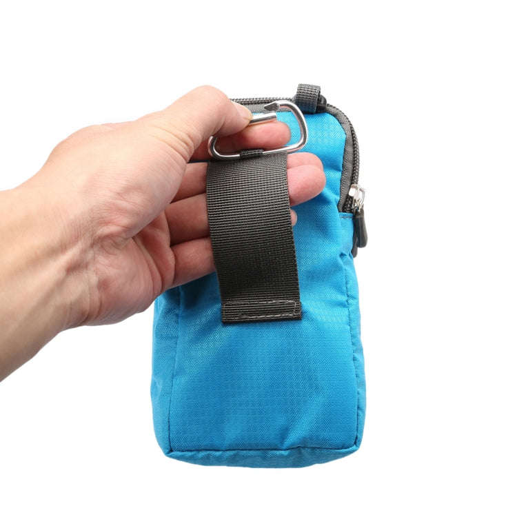 Multi-function Casual Sport Mobile Phone Double Zipper Waist Pack Diagonal Bag for 6.9 Inch or Be...