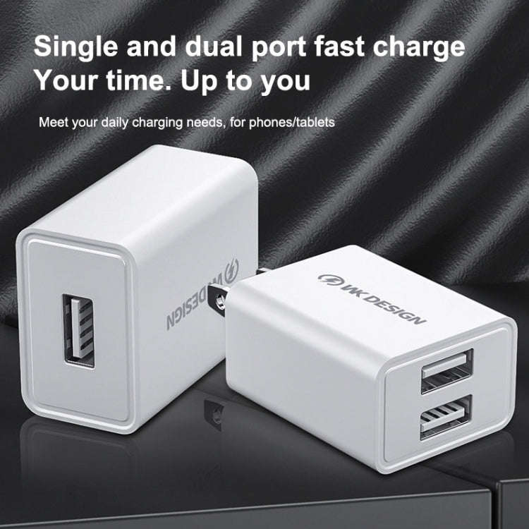WK WP-U118 10W Single USB Port Travel Charger Power Adapter, US Plug, WP-U118 US Plug