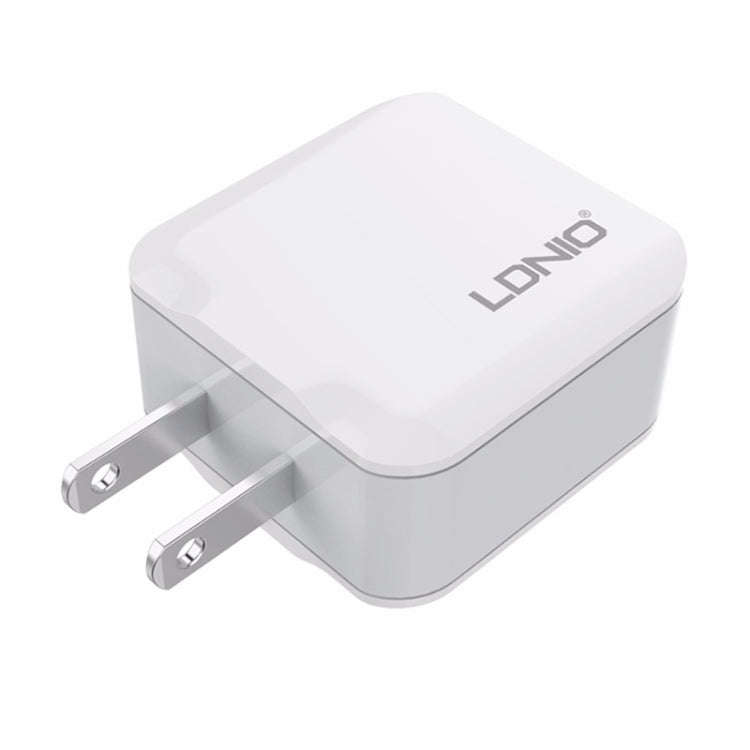 LDNIO A2201 2.4A Dual USB Charging Head Travel Direct Charge Mobile Phone Adapter Charger With 8 ...