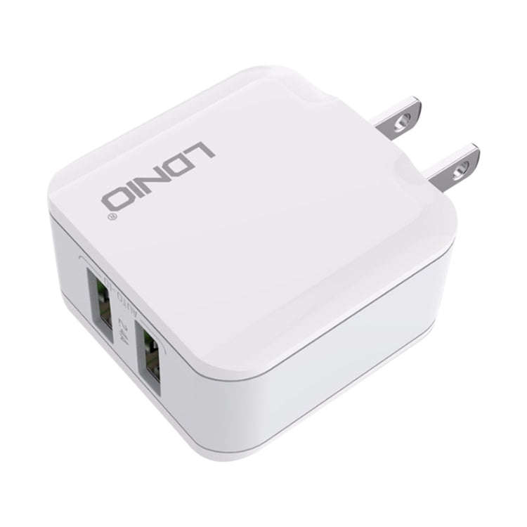 LDNIO A2201 2.4A Dual USB Charging Head Travel Direct Charge Mobile Phone Adapter Charger With 8 ...