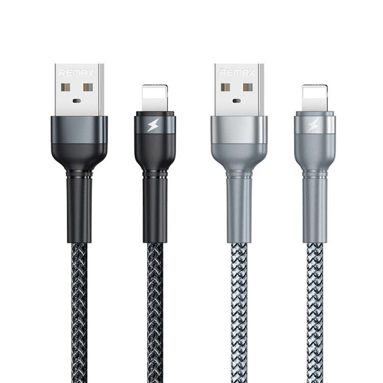 REMAX RC-124i 1m 2.4A USB to 8 Pin Aluminum Alloy Braid Fast Charging Data Cable for iPhone, iPad...