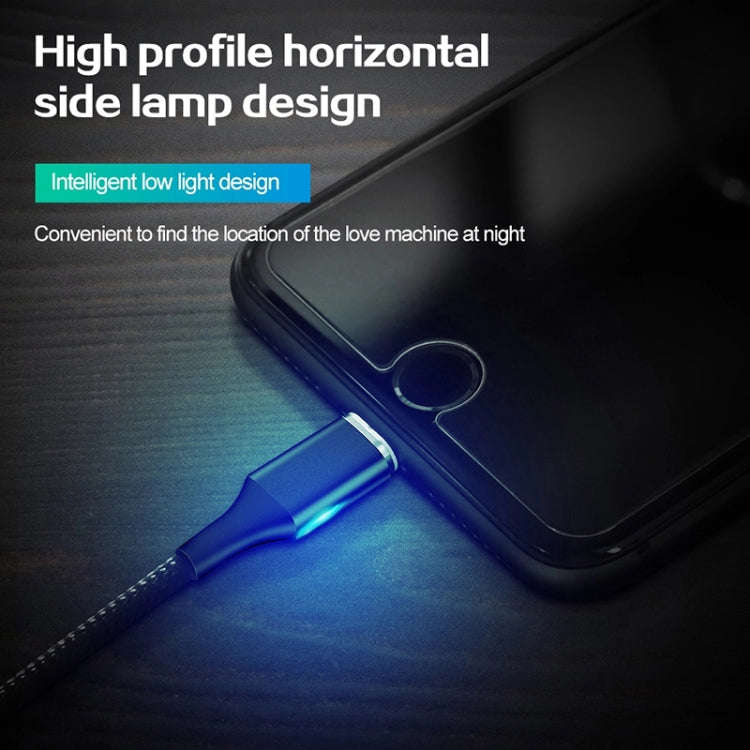 M11 3 in 1 3A USB to 8 Pin + Micro USB + USB-C / Type-C Nylon Braided Magnetic Data Cable, Cable ...