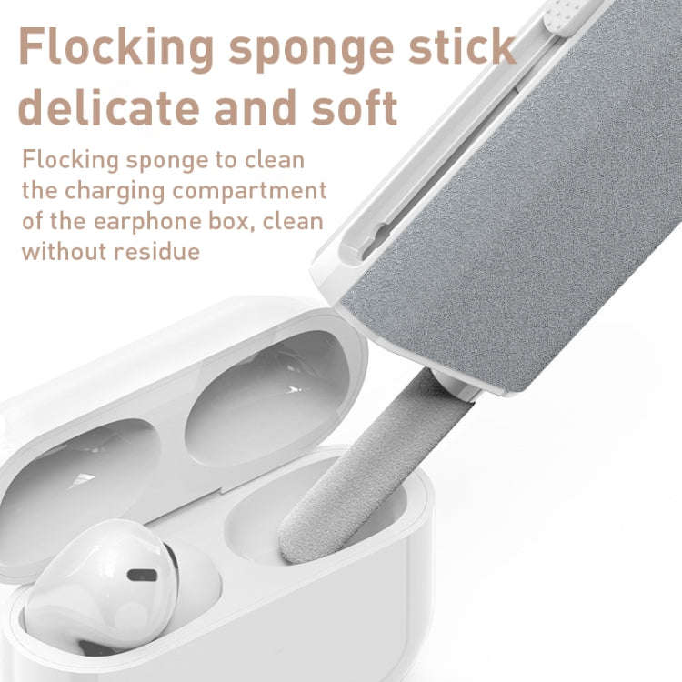 Q6 5 in 1 Wireless Earphone Charging Box Mobile Phone Screen Cleaning Kit, Q6