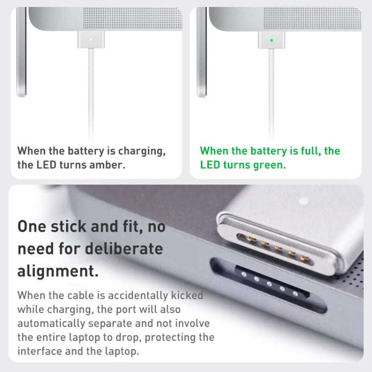 A2363 USB-C / Type-C to Magsafe 3 Fast Charging Data Cable, Length: 2m, A2363 USB-C / Type-C to M...