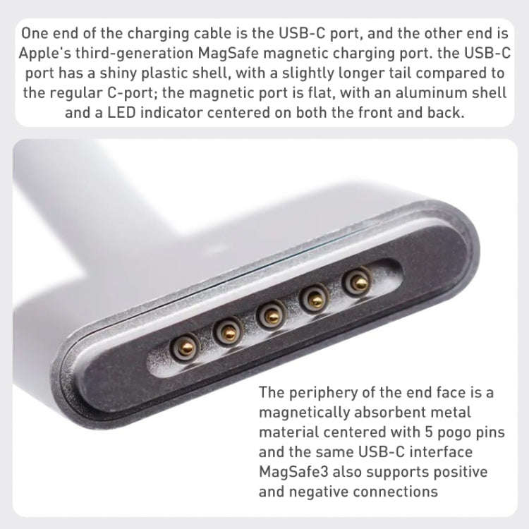 A2363 USB-C / Type-C to Magsafe 3 Fast Charging Data Cable, Length: 2m, A2363 USB-C / Type-C to M...