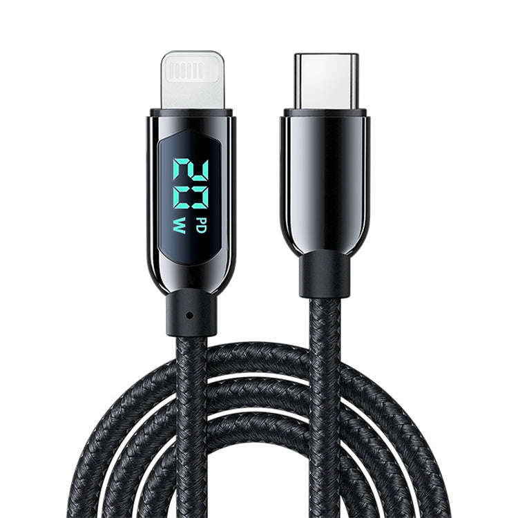 Mutural Li-CC001 1.2m PD20W Digital Display USB-C / Type-C to 8 Pin Charging Data Cable, Type-C t...
