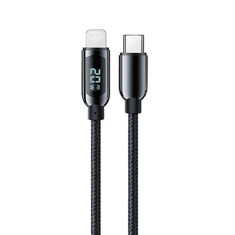 Mutural Li-CC001 1.2m PD20W Digital Display USB-C / Type-C to 8 Pin Charging Data Cable, Type-C t...