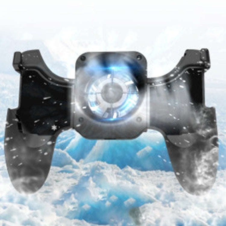 S-02 Six-finger Linkage Cool Wind Cooling Mobile Phone Gamepad with Bracket, Suitable for 4.7-6.5...