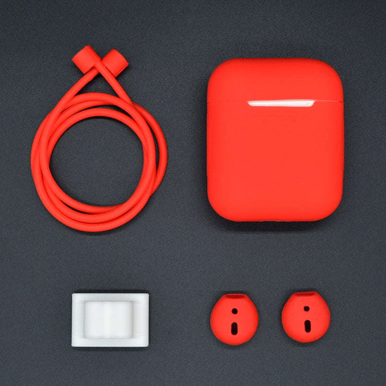 Anti-lost Rope + Silicone Case + Earphone Hang Buckle + Earplug Cover Bluetooth Wireless Earphone...