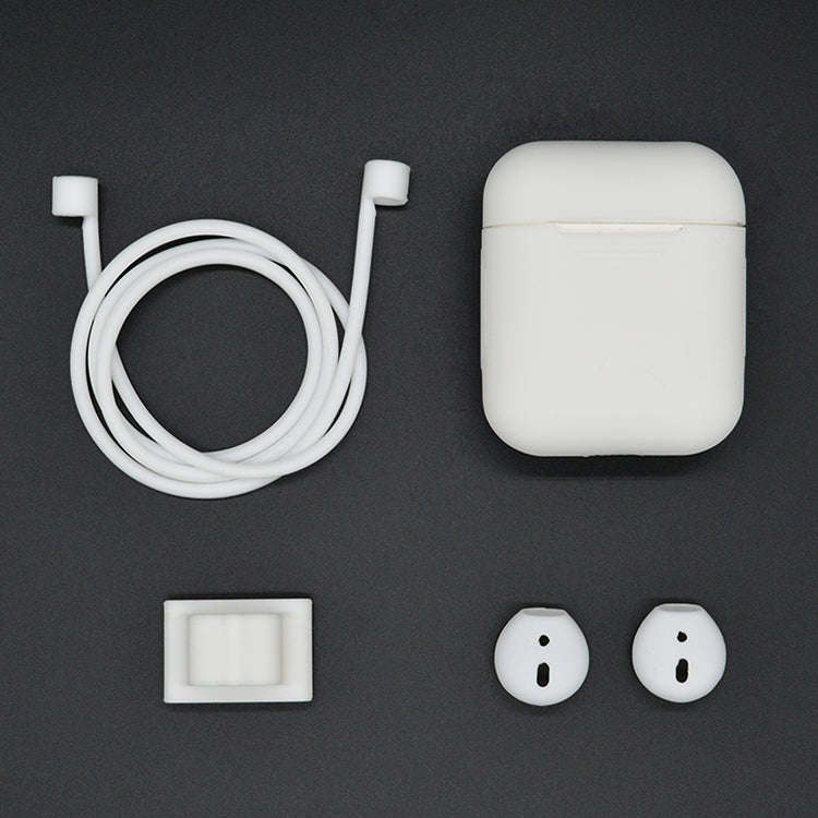 Anti-lost Rope + Silicone Case + Earphone Hang Buckle + Earplug Cover Bluetooth Wireless Earphone...