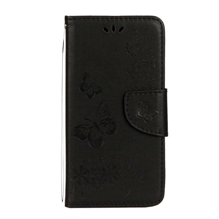For iPhone X / XS Pressed Flowers Butterfly Pattern Horizontal Flip Leather Case with Holder & Ca...