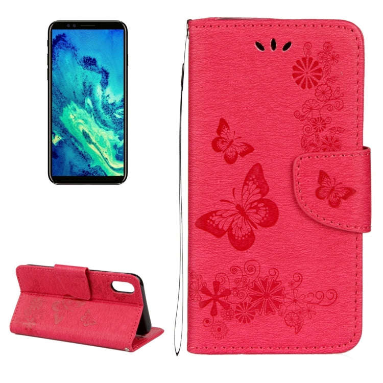 For iPhone X / XS Pressed Flowers Butterfly Pattern Horizontal Flip Leather Case with Holder & Ca...