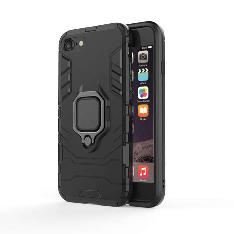 PC + TPU Shockproof Protective Case for iPhone 8 Plus & 7 Plus, with Magnetic Ring Holder, For 8P...