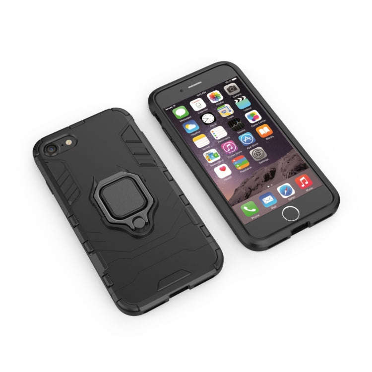 PC + TPU Shockproof Protective Case for iPhone 8 Plus & 7 Plus, with Magnetic Ring Holder, For 8P...