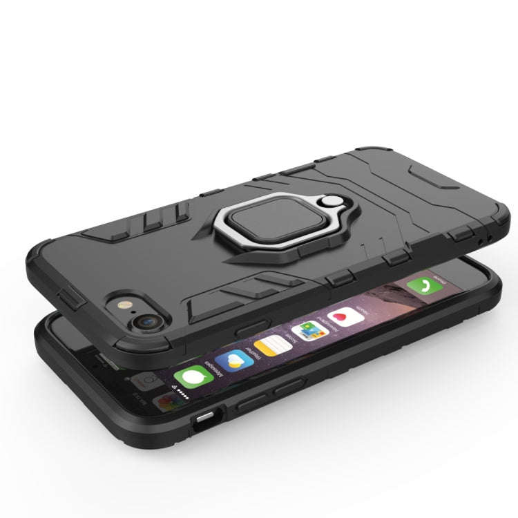 PC + TPU Shockproof Protective Case for iPhone 8 Plus & 7 Plus, with Magnetic Ring Holder, For 8P...