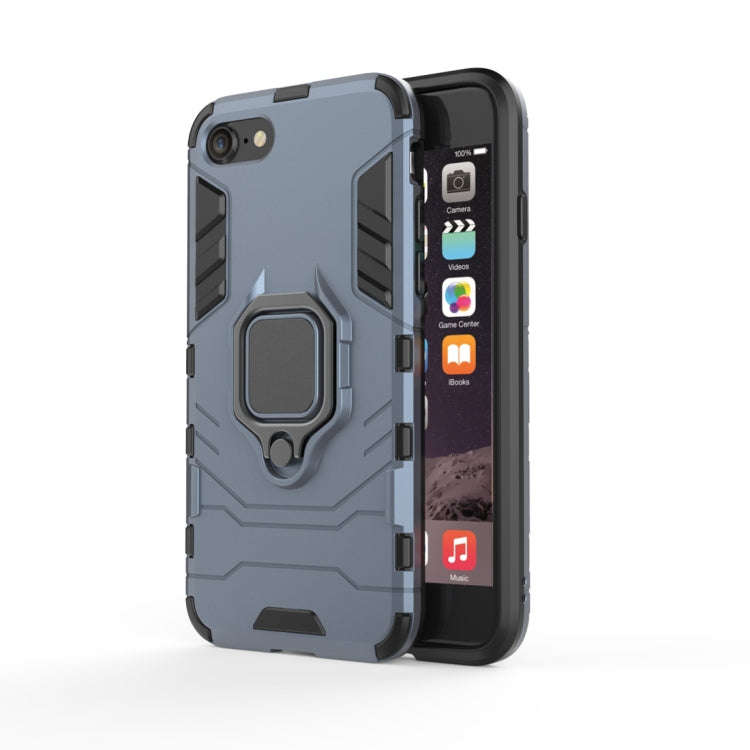 PC + TPU Shockproof Protective Case for iPhone 8 Plus & 7 Plus, with Magnetic Ring Holder, For 8P...