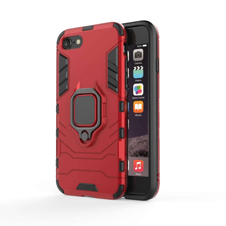 PC + TPU Shockproof Protective Case for iPhone 8 Plus & 7 Plus, with Magnetic Ring Holder, For 8P...