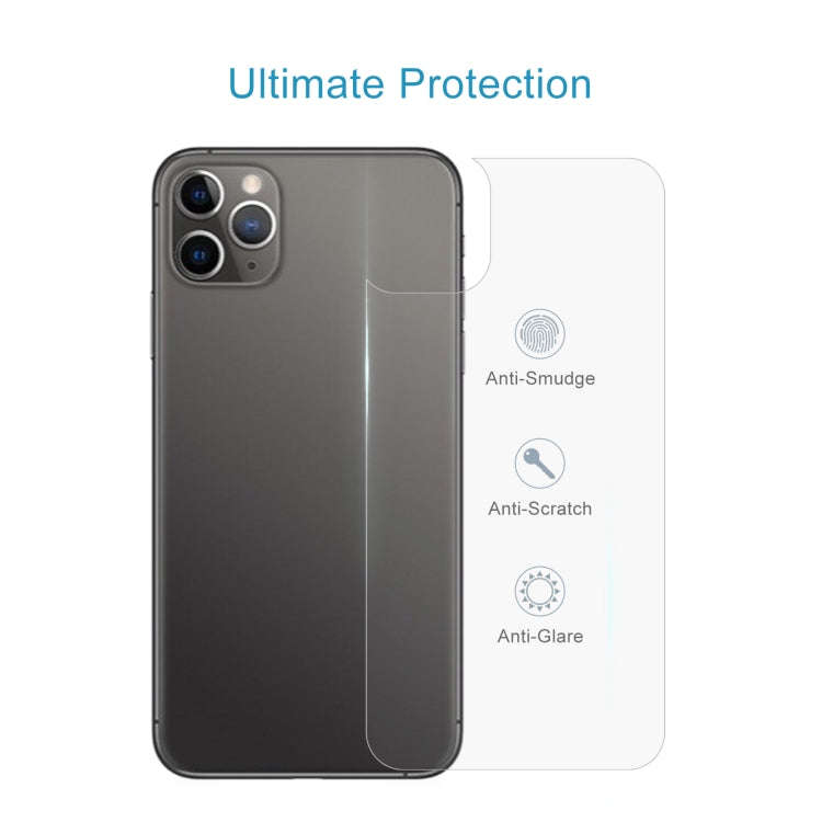 For iPhone 11 Pro Max 9H 2.5D Half - Screen Transparent Mobile Phone Tempered Glass Film Back Fil...