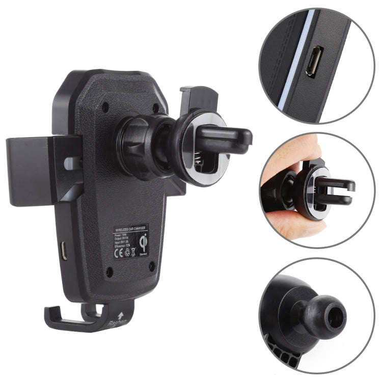 K81 10W QI Universal Rotating Gravity Induction Car Wireless Charging Mobile Phone Holder with Su...