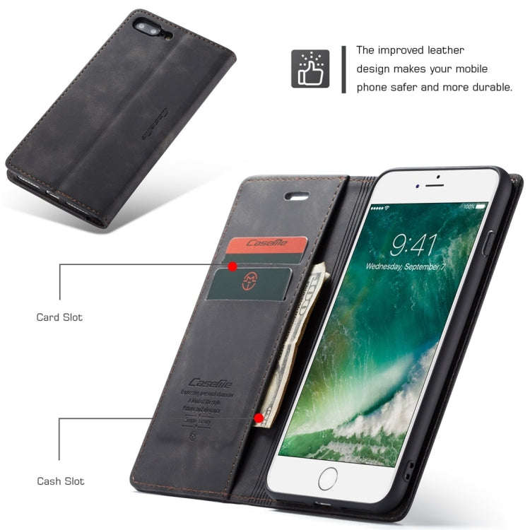 CaseMe-013 Multifunctional Retro Frosted Horizontal Flip Leather Case for iPhone 7 Plus / 8 Plus,...