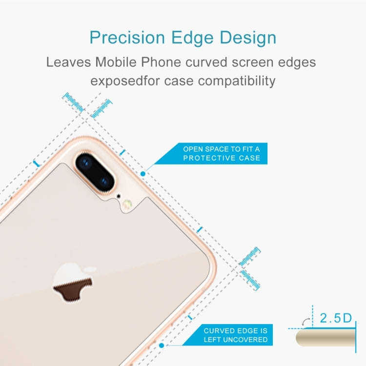 2 PCS for iPhone 8 Plus & 7 Plus 0.3mm 9H Surface Hardness 2.5D Curved Edge Explosion-proof Premi...
